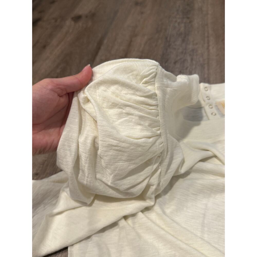 Anthropologie Nation Los Angeles Women’s Zeta Puff-Sleeve Top Size Large - Picture 7 of 13